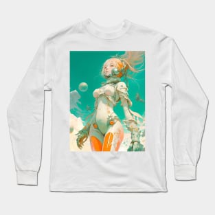 Astronaut anime girl Long Sleeve T-Shirt